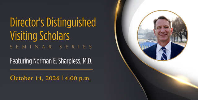 Flyer for Director’s Distinguished Visiting Scholars Seminar Series event with photo of speaker and event information