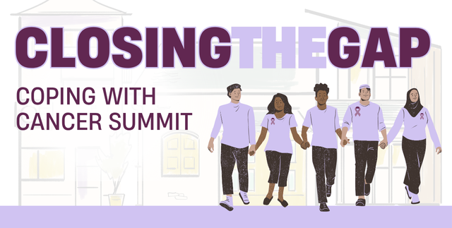 Closing the Gap illustration with multicultural people walking hand in hand