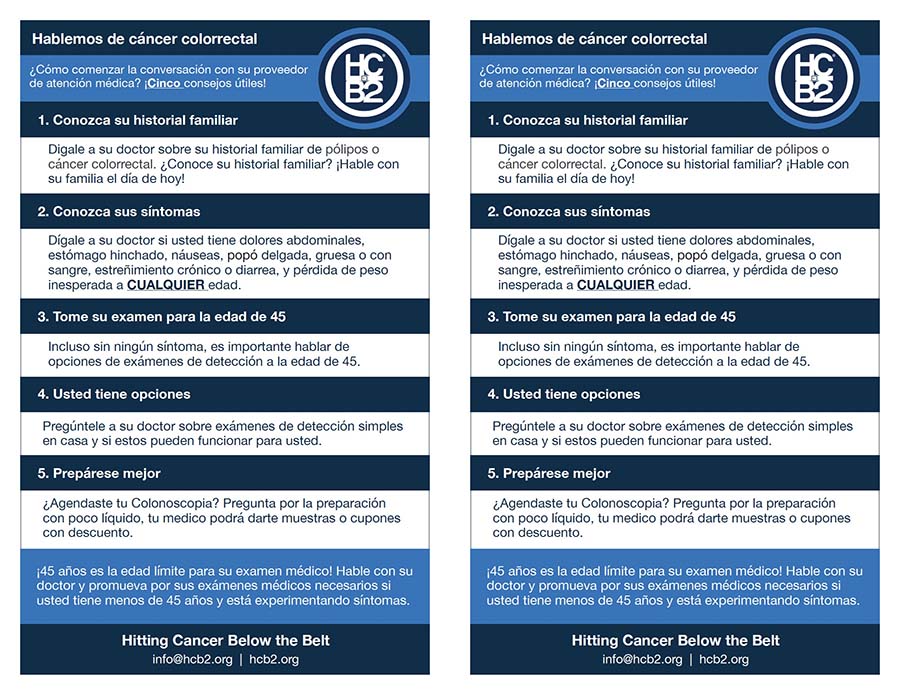 HCB2 educational material in Spanish