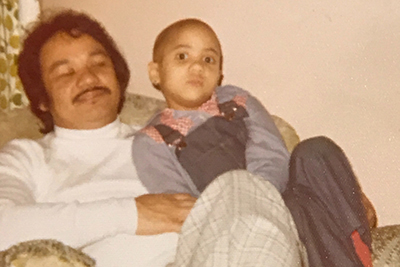 Four-year-old Boone with her father, Raymond H. Boone. Photo contributed by the Boone family.
