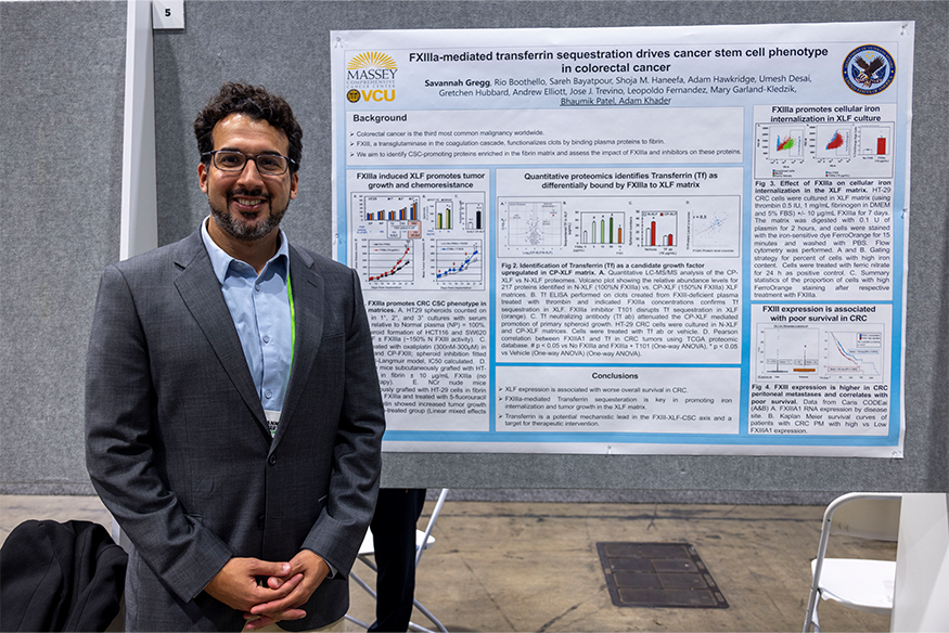 Adam Khader, M.D. pictured with his research