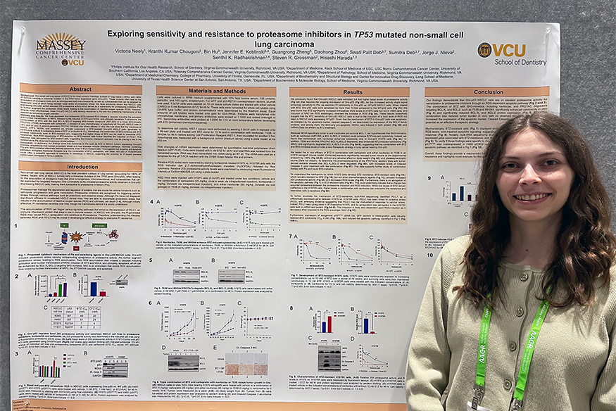 Victoria Neely pictured with their research