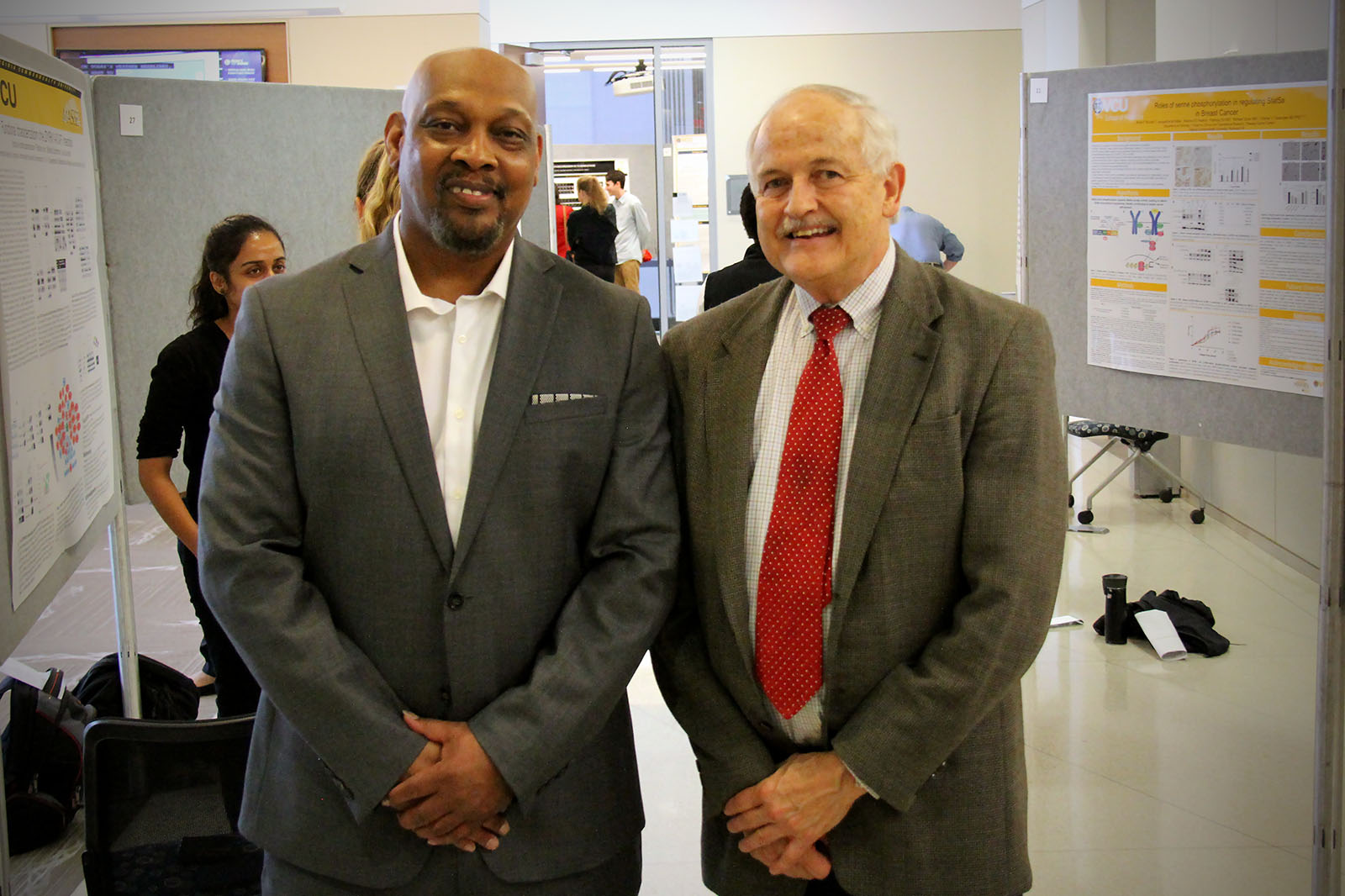Picture of Dr. John Carpten standing with Dr. Gordon Ginder