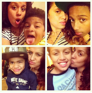 Julianne Capers and her sons