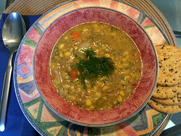 Vegetable and corn chowder