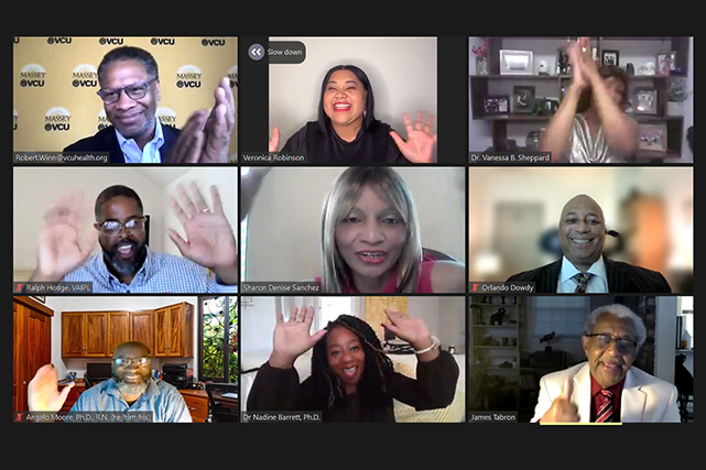 Screenshot of participants in the event.