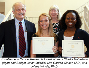 3 ladies and 1 man holding certificates